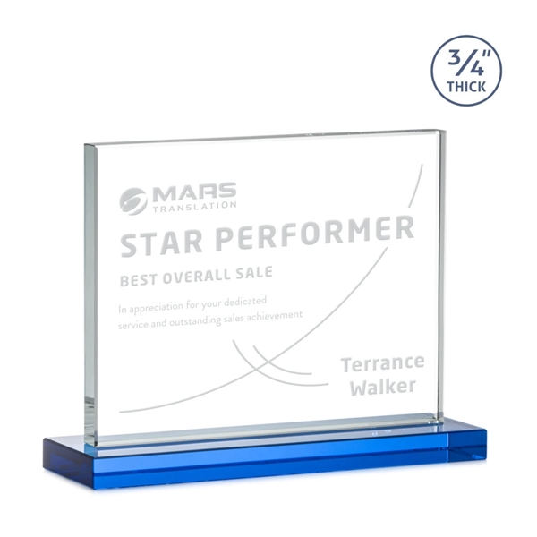 The Manhattan award features an extra thick 0.75” Starfire Crystal upright... from ASI 84592 St Regis Group / St Regis