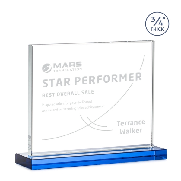 The Manhattan award features an extra thick 0.75” Starfire Crystal upright... from ASI 84592 St Regis Group / St Regis
