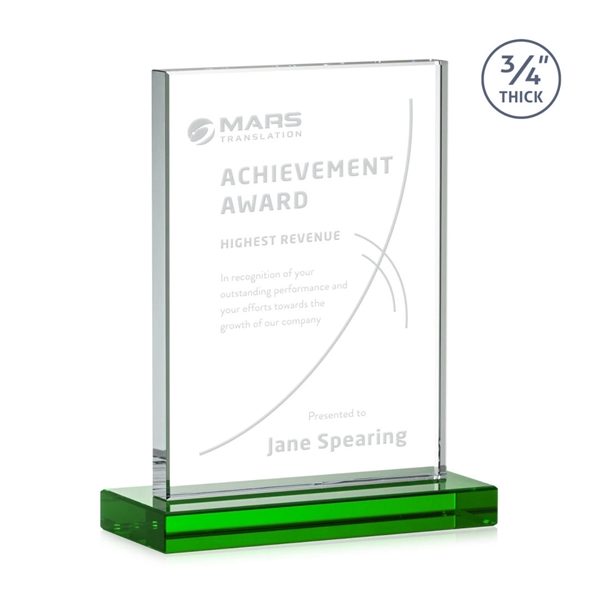 The Manhattan award features an extra thick 0.75” Starfire Crystal upright... from ASI 84592 St Regis Group / St Regis