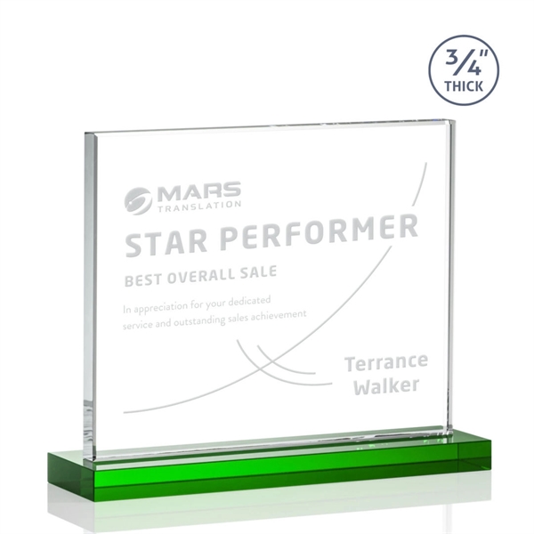 The Manhattan award features an extra thick 0.75” Starfire Crystal upright... from ASI 84592 St Regis Group / St Regis