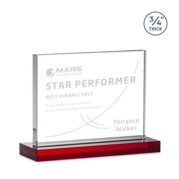 The Manhattan award features an extra thick 0.75” Starfire Crystal upright... from ASI 84592 St Regis Group / St Regis