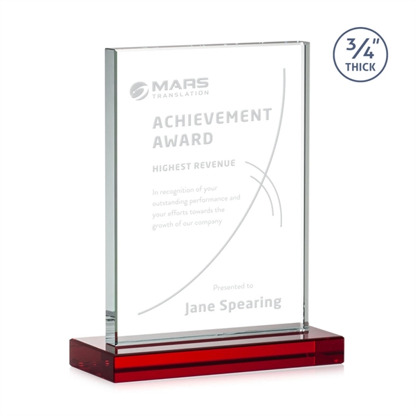 The Manhattan award features an extra thick 0.75” Starfire Crystal upright... from ASI 84592 St Regis Group / St Regis