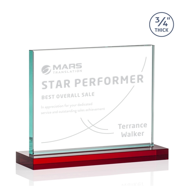 The Manhattan award features an extra thick 0.75” Starfire Crystal upright... from ASI 84592 St Regis Group / St Regis