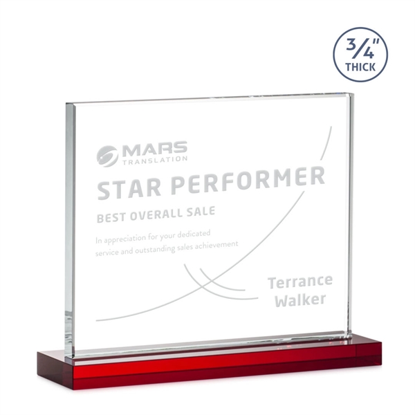 The Manhattan award features an extra thick 0.75” Starfire Crystal upright... from ASI 84592 St Regis Group / St Regis