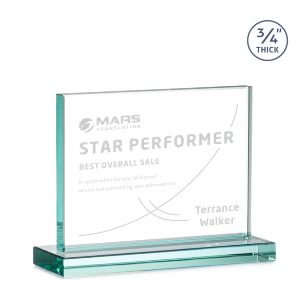 The Manhattan award features an extra thick 0.75” Jade Crystal upright... from ASI 84592 St Regis Group / St Regis