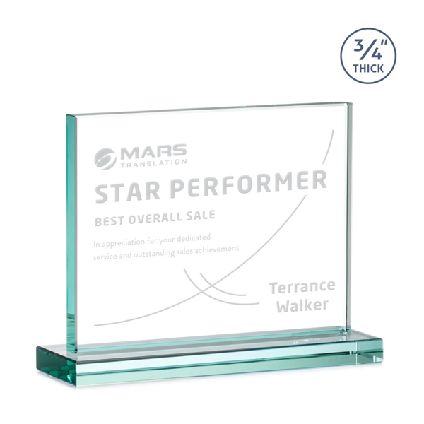 The Manhattan award features an extra thick 0.75” Jade Crystal upright... from ASI 84592 St Regis Group / St Regis