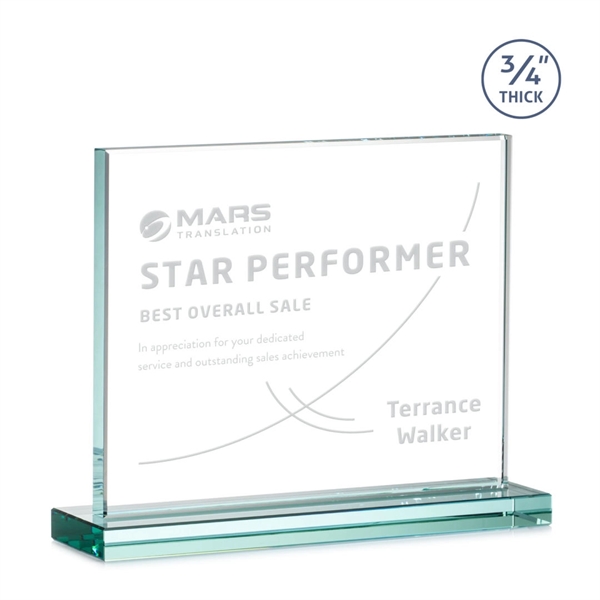 The Manhattan award features an extra thick 0.75” Jade Crystal upright... from ASI 84592 St Regis Group / St Regis