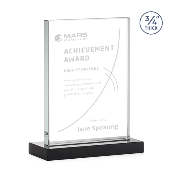 The Manhattan award features an extra thick 0.75” Starfire Crystal upright... from ASI 84592 St Regis Group / St Regis