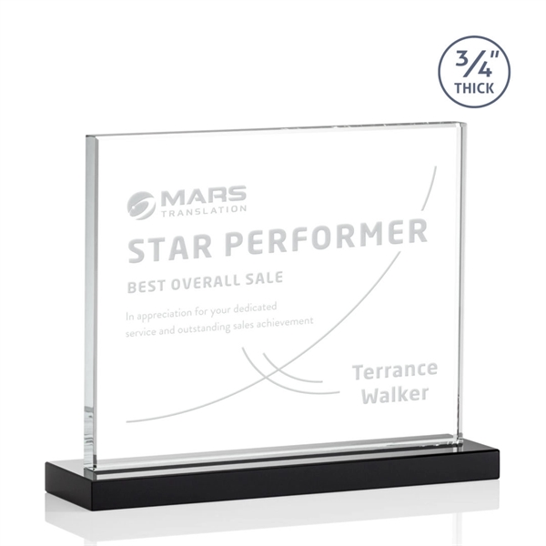 The Manhattan award features an extra thick 0.75” Starfire Crystal upright... from ASI 84592 St Regis Group / St Regis