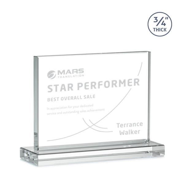 The Manhattan award features an extra thick 0.75” Starfire Crystal upright... from ASI 84592 St Regis Group / St Regis