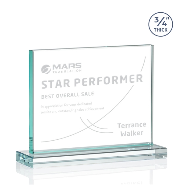 The Manhattan award features an extra thick 0.75” Starfire Crystal upright... from ASI 84592 St Regis Group / St Regis
