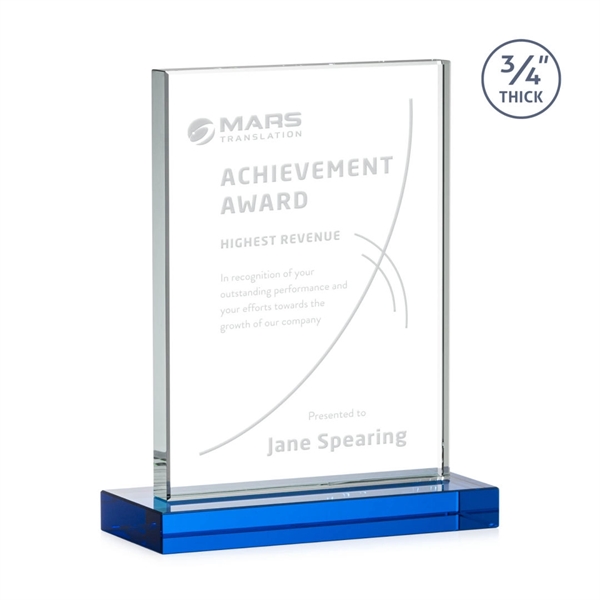 The Manhattan award features an extra thick 0.75” Starfire Crystal upright... from ASI 84592 St Regis Group / St Regis