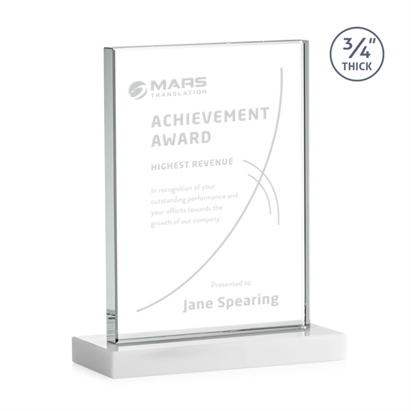 The Manhattan award features an extra thick 0.75” Starfire Crystal upright... from ASI 84592 St Regis Group / St Regis