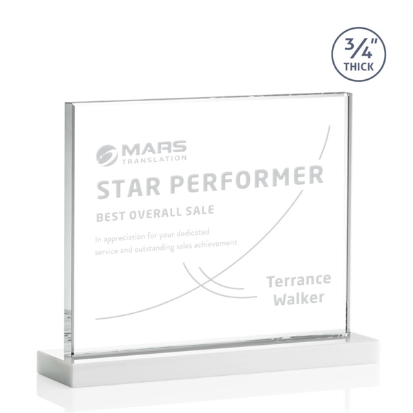 The Manhattan award features an extra thick 0.75” Starfire Crystal upright... from ASI 84592 St Regis Group / St Regis