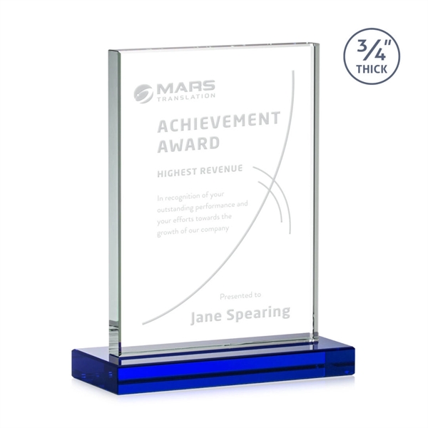 The Manhattan award features an extra thick 0.75” Starfire Crystal upright... from ASI 84592 St Regis Group / St Regis