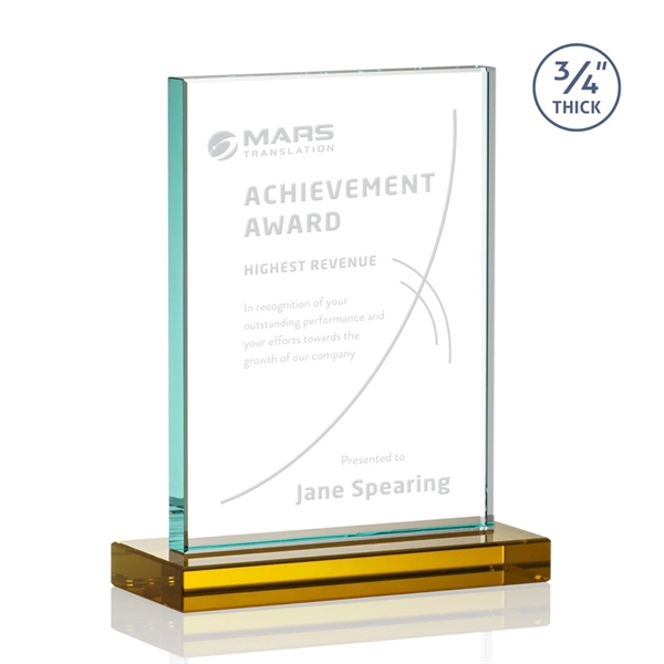 The Manhattan award features an extra thick 0.75” Starfire Crystal upright... from ASI 84592 St Regis Group / St Regis