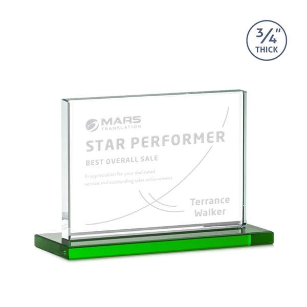 The Manhattan award features an extra thick 0.75” Starfire Crystal upright... from ASI 84592 St Regis Group / St Regis