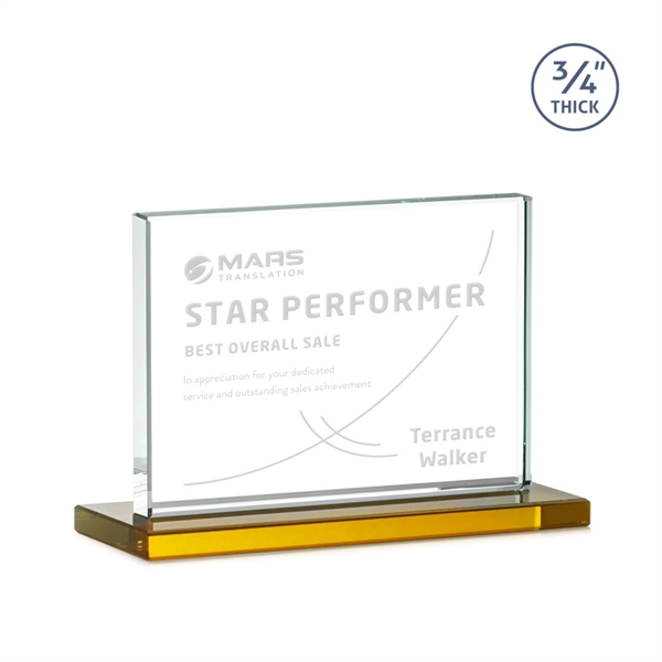 The Manhattan award features an extra thick 0.75” Starfire Crystal upright... from ASI 84592 St Regis Group / St Regis