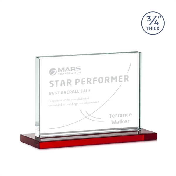 The Manhattan award features an extra thick 0.75” Starfire Crystal upright... from ASI 84592 St Regis Group / St Regis