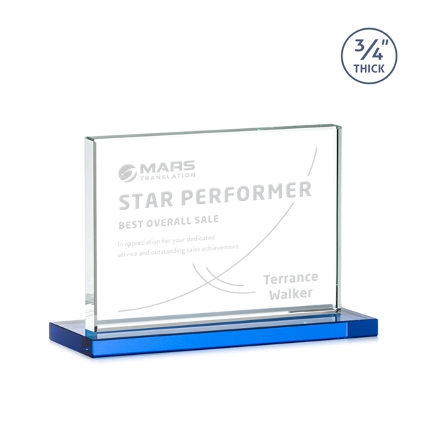 The Manhattan award features an extra thick 0.75” Starfire Crystal upright... from ASI 84592 St Regis Group / St Regis