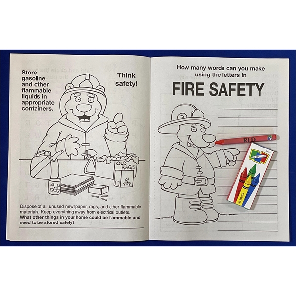 COLORING SET: Practice Fire Safety educational coloring and activity book fun... from ASI 45815 Coloring Book Solutions / Coloring Book Solutions™