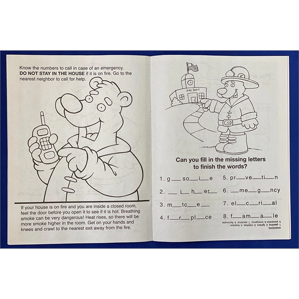 Practice Fire Safety educational coloring and activity book.... from ASI 45815 Coloring Book Solutions / Coloring Book Solutions™ LivRite