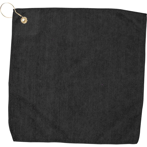 15" x 15" hemmed golf towel with grommet and hook.... from ASI 57653 Gold Bond