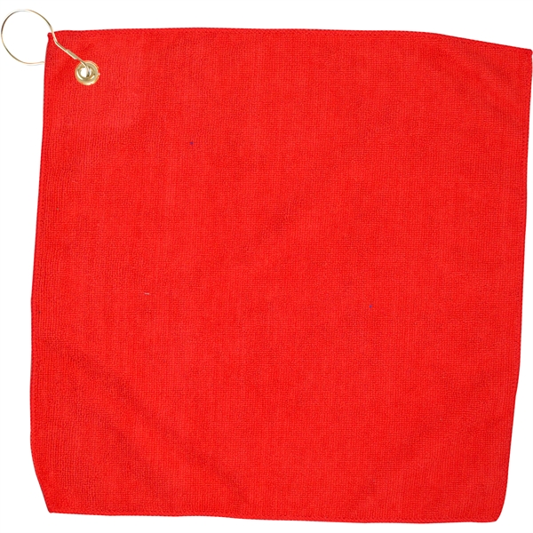 15" x 15" hemmed golf towel with grommet and hook.... from ASI 57653 Gold Bond