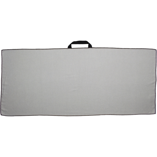 17" x 40" golf towel made of an 85/15 polyester and... from ASI 57653 Gold Bond