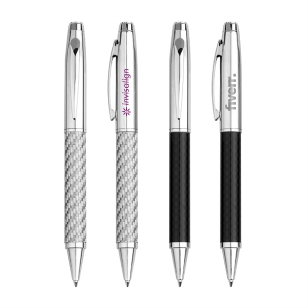 Carbon Fiber Twist Action Ballpoint Pen... from ASI 31517 Admart Products / Admart Line