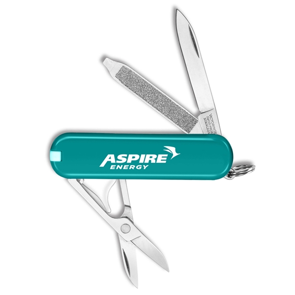 Knife featuring a  2 1/4" handle, blade, scissors, nail file,... from ASI 46170 Compass Industries Inc