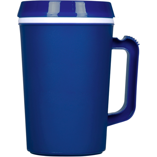 34-ounce mug with insulation, handle, and lid.... from ASI 57653 Gold Bond