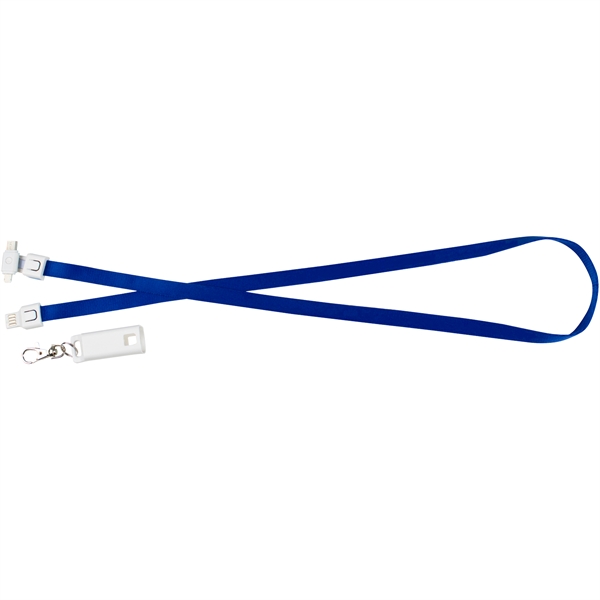 3-in-1 USB charging cable lanyard with Type-C and 2-in-1 dual tips.... from ASI 57653 Gold Bond