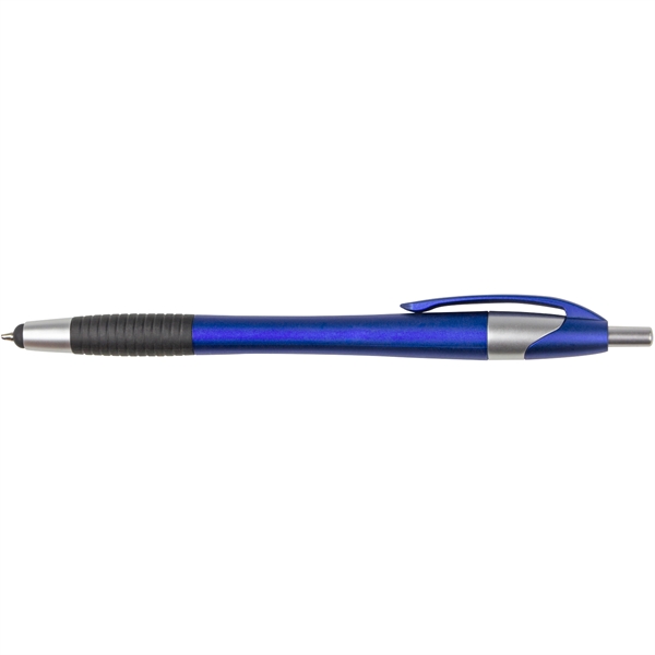 ABS plastic plunger-action pen with capacitive stylus and textured grip section.... from ASI 57653 Gold Bond