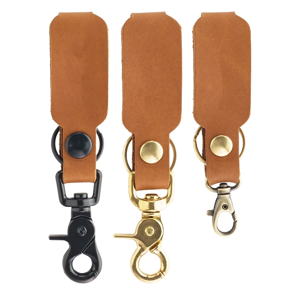 Full grain leather logo keychain with multiple closure options.  Get... from ASI 75126 Oowee Products / OOWEE PRODUCTS
