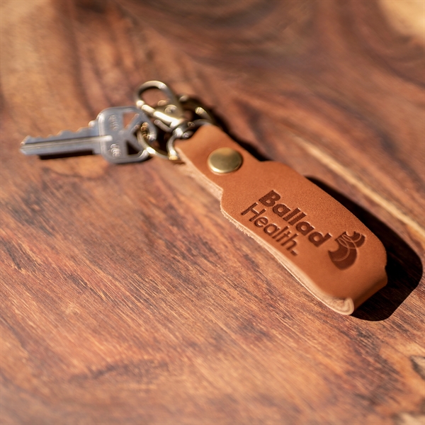 Full grain leather logo keychain with multiple closure options.  Get... from ASI 75126 Oowee Products / OOWEE PRODUCTS