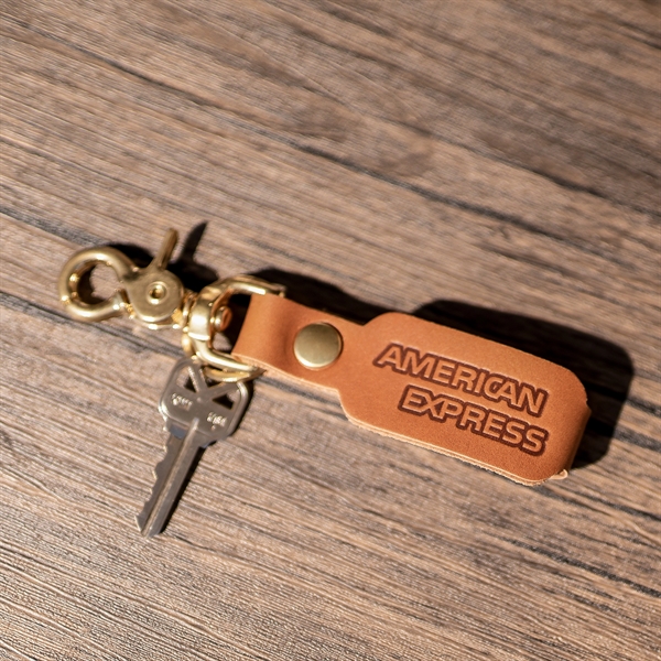 Full grain leather logo keychain with multiple closure options.  Get... from ASI 75126 Oowee Products / OOWEE PRODUCTS