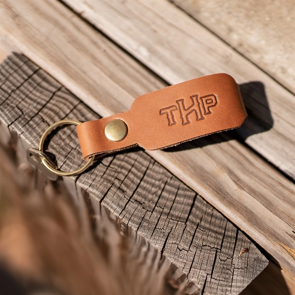 Full grain leather logo keychain with multiple closure options.  Get... from ASI 75126 Oowee Products / OOWEE PRODUCTS