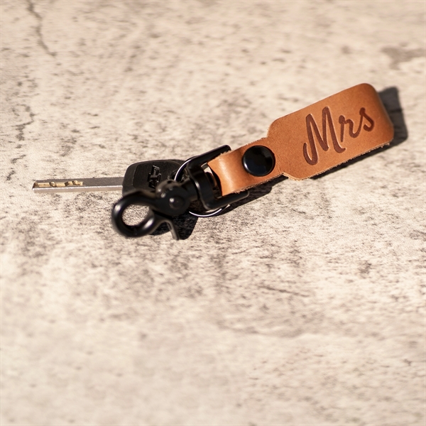 Full grain leather logo keychain with multiple closure options.  Get... from ASI 75126 Oowee Products / OOWEE PRODUCTS