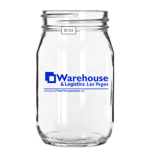 16 oz. Mason jar without handle.... from ASI 92133 777 Promotional Products Inc