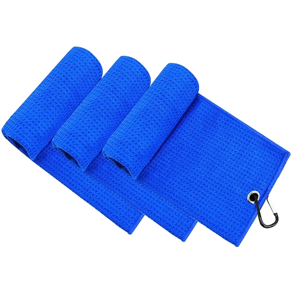16" x 16" golf towel with grommet hole and clip... from ASI 68190 Lungsal / Lungsal