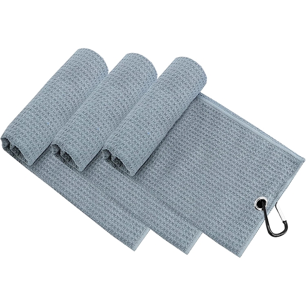 16" x 16" golf towel with grommet hole and clip... from ASI 68190 Lungsal / Lungsal