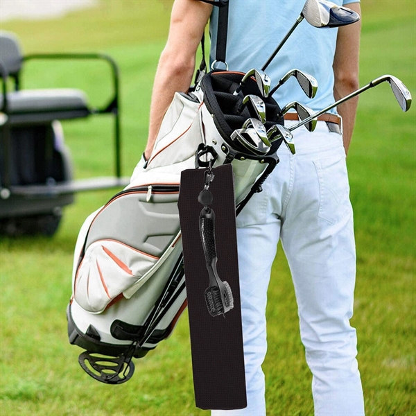 16" x 16" golf towel with grommet hole and clip... from ASI 68190 Lungsal / Lungsal