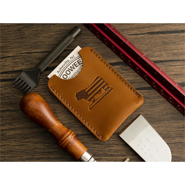 Genuine leather business card holder.  Hold 10-15 standard 3.5" x... from ASI 75126 Oowee Products