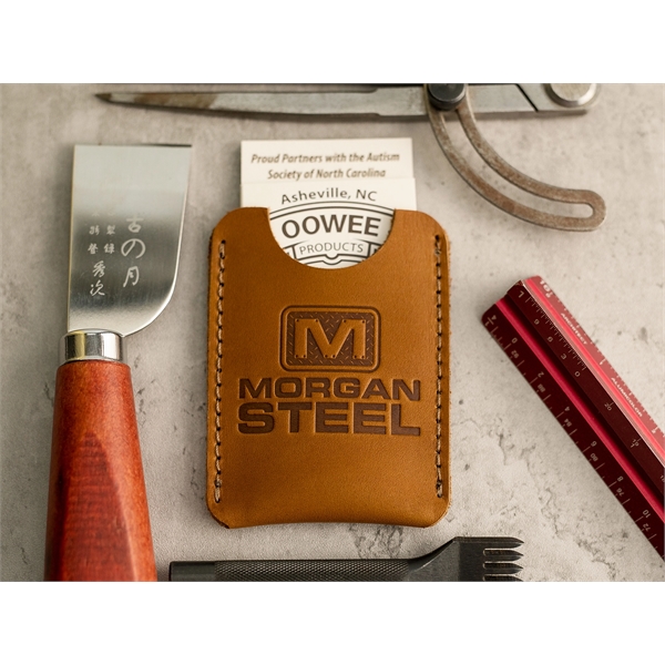 Genuine leather business card holder.  Hold 10-15 standard 3.5" x... from ASI 75126 Oowee Products