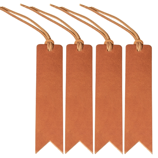 Leather bookmark wtih logo area and finished with a leather lace... from ASI 75126 Oowee Products