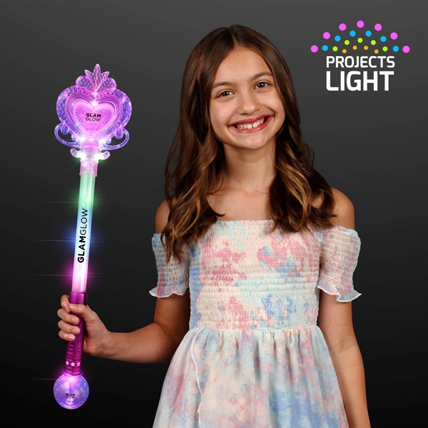 22.5" Big Light Up Heart Princess Wand; Blank & Imprint Pricing... from ASI 34194 ALightPromos