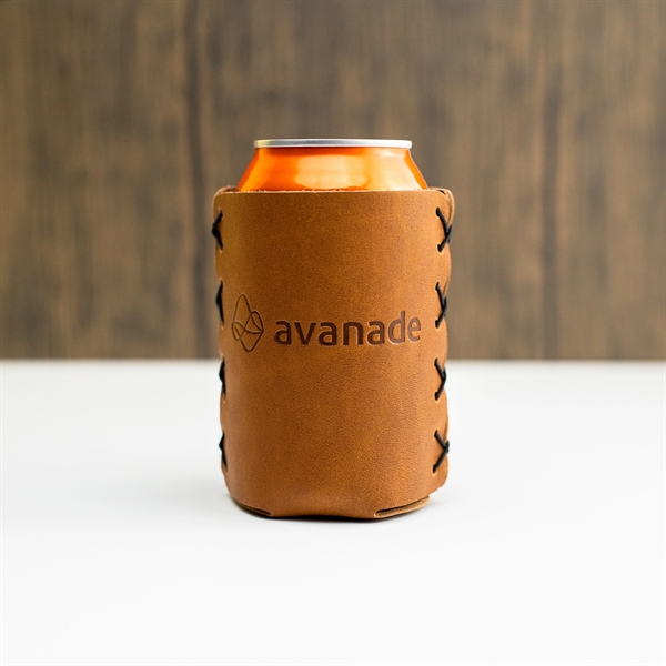 100% Leather Can Holder, also known as a Can sleeve or... from ASI 75126 Oowee Products / OOWEE PRODUCTS