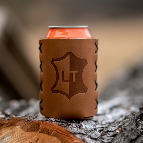 100% Leather Can Holder, also known as a Can sleeve or... from ASI 75126 Oowee Products / OOWEE PRODUCTS