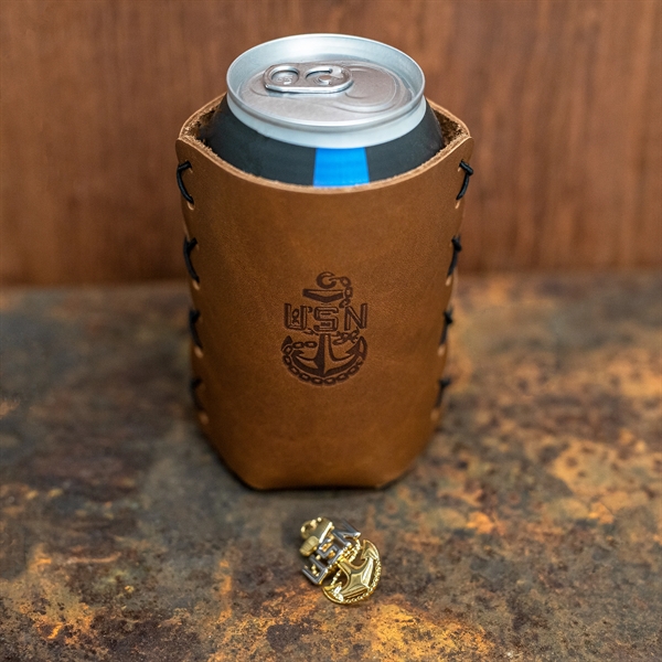 100% Leather Can Holder, also known as a Can sleeve or... from ASI 75126 Oowee Products / OOWEE PRODUCTS